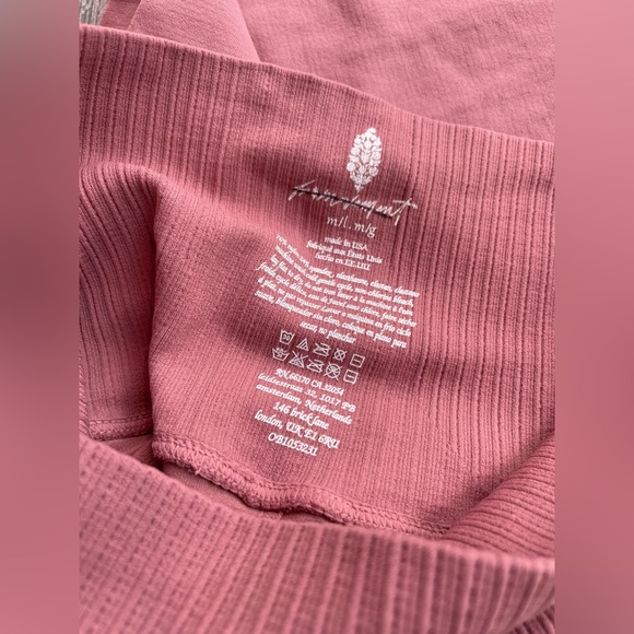 Free People mauve dusty rose karma leggings size medium large M/L NWOT - Picture 7 of 15